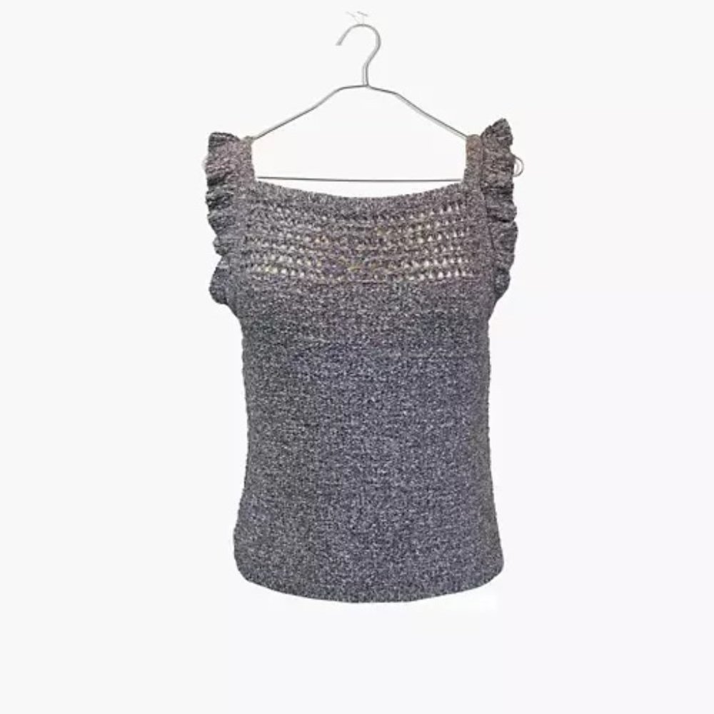 Madewell ruffled crochet sweater tank